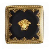 Miska kwadratowa płaska 12 cm - Versace I Love Baroque Nero