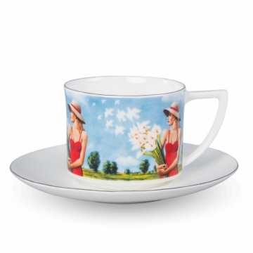 Filiżanka Amelia - Color of Silence IV Rafał Olbiński 180 ml - AS Ćmielów