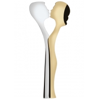 Sztućce do sałatek Abbraccio srebrno-złote - Casa Bugatti