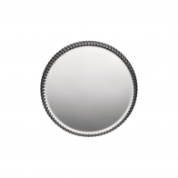 Taca okrągła do serwowania Pleats 23 cm srebrna - Alessi