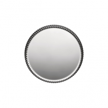 Taca okrągła do serwowania Pleats 23 cm srebrna - Alessi