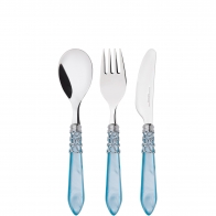 Sztućce dla dziecka MELODIA zestaw niebieski - Casa Bugatti 07-S60237M