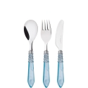 Sztućce dla dziecka MELODIA zestaw niebieski - Casa Bugatti