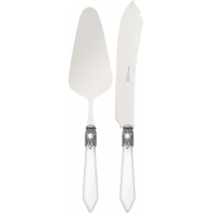 Nóż i łopatka do ciasta Oxford białe - Casa Bugatti OXB1M-N3220/21