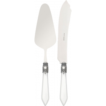 Nóż i łopatka do ciasta Oxford białe - Casa Bugatti OXB1M-N3220/21