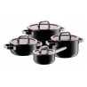 Zestaw 4 garnków,czarny,Fusiontec Functional WMF