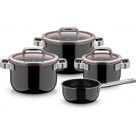 -Zestaw 4 garnków,czarny,Fusiontec Functional WMF