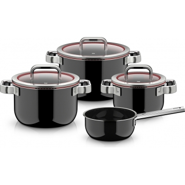 -Zestaw 4 garnków,czarny,Fusiontec Functional WMF