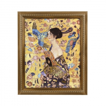 Obraz Dama z wachlarzem 49,5 x 59,5 cm - Gustav Klimt Goebel 67075391