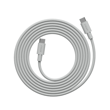 Kabel ładujący USB C do USB C, 2 m - szary Avolt