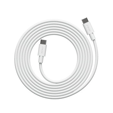 Kabel ładujący USB C do USB C, 2 m, biały - Avolt