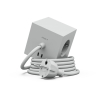 Listwa zasilająca Square 1 z podwójnym USB-C 30 W i magnetyczną podstawą, 1,8 m, szara - Avolt