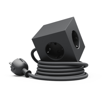 Listwa zasilająca Square 1 z podwójnym USB-C 30 W i magnetyczną podstawą, 1,8 m, czarna - Avolt