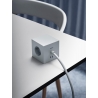 Listwa zasilająca Square 1 z podwójnym USB-C 30 W i magnetyczną podstawą, 1,8 m, szara - Avolt