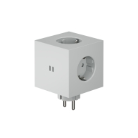 Rozszerzacz gniazd Square 2 z podwójnym USB-C o mocy 30 W, szary - Avolt