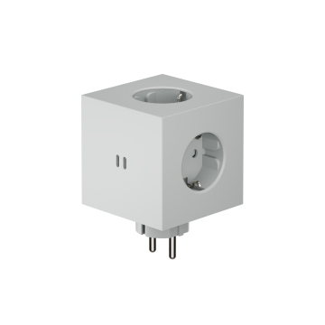 Rozszerzacz gniazd Square 2 z podwójnym USB-C o mocy 30 W, szary - Avolt