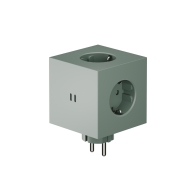 Rozszerzacz gniazd Square 2 z podwójnym USB-C o mocy 30 W, zielony - Avolt