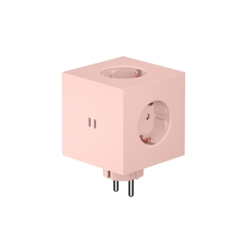 Rozszerzacz gniazd Square 2 z podwójnym USB-C o mocy 30 W, różowy - Avolt
