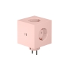 Rozszerzacz gniazd Square 2 z podwójnym USB-C o mocy 30 W, różowy - Avolt