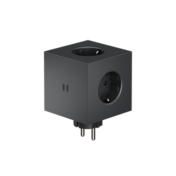 Rozszerzacz gniazd Square 2 z podwójnym USB-C o mocy 30 W, czarny - Avolt