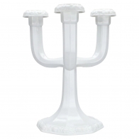 Świecznik 3-ramienny 25cm Biała Maria