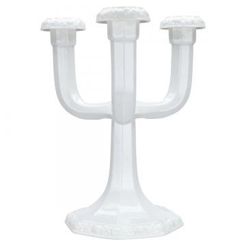 Świecznik 3-ramienny 25cm Biała Maria