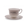 Filiżanka porcelanowa Irys Koński spacer 220 ml AS Ćmielów z ilustracją Józefa Wilkonia