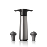 Pompka próżniowa do wina ze stali nierdzewnej z 2 korkami – Wine Saver Stainless Steel
