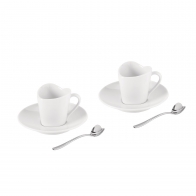 Filiżanki do espresso TO 60 ml - zestaw 2 szt. z łyżeczkami Miriam Mirri - Alessi