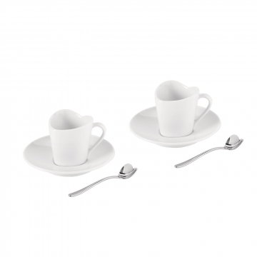 Filiżanki do espresso TO 60 ml - zestaw 2 szt. z łyżeczkami Miriam Mirri - Alessi