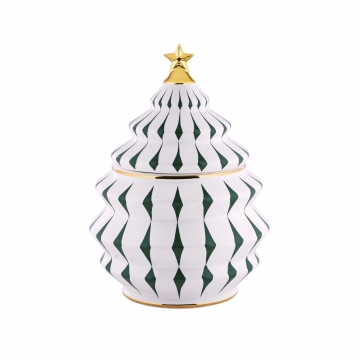 Zielony porcelanowy pojemnik na ciastka Alessi Delight