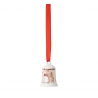 Mini dzwonek porcelanowy z motywem psa 4,9 cm Boże Narodzenie 2026 - Hutschenreuther