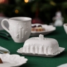 Maselniczka porcelanowa biała z reliefem 18,6 x 15,5 cm - Toy's Delight Royal Classic