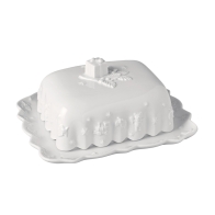 Maselniczka porcelanowa biała z reliefem 18,6 x 15,5 cm - Toy's Delight Royal Classic