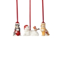 Zestaw 3 ozdób świątecznych wiszących koty - Nostalgic Ornaments