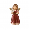 Aniołek z gołąbkiem 6 cm – porcelanowa figurka ręcznie malowana