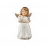 Aniołek z gołąbkiem 6 cm – porcelanowa figurka ręcznie malowana