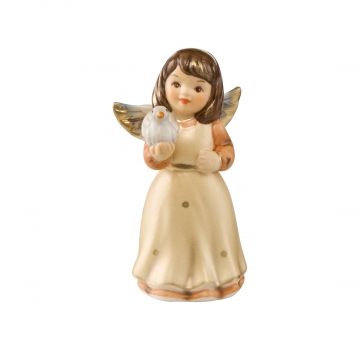 Aniołek z gołąbkiem 6 cm – porcelanowa figurka cznie malowana 41-550-07-1