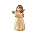 Aniołek z gołąbkiem 6 cm – porcelanowa figurka ręcznie malowana
