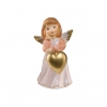 Figurka porcelanowa Aniołek Your Guardian Angel ze złotym sercem 6 cm
