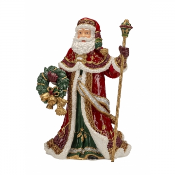 Figurka Świętego Mikołaja Fitz & Floyd z wieńcem, 50 cm Katalog Produkty Podgląd Skopiuj