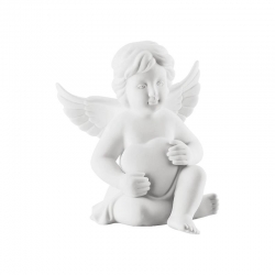 Figurka - Anioł Amor z sercem średni 10 cm