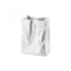 Wazon 10cm Biała Paper Bag