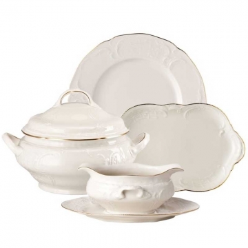 Zestaw obiadowy dla 12 osób - Sanssouci Gold Rosenthal procelana niemiecka