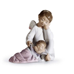 Figurka Opiekuńczy Anioł (różowy) 14cm