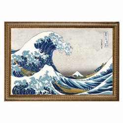 Obraz porcelanowy 58 x 41cm Wielka Fala w Kanagawie, Great Wave Hokusai Katsushika