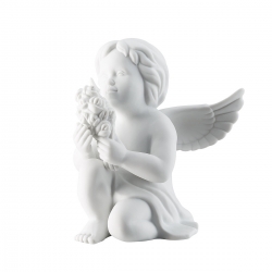 Figurka Anioł z kwiatami, duży 14 cm