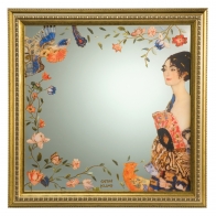 Lustro 60 x 60 cm Dama z Wachlarzem - Gustav Klimt Goebel 67000611