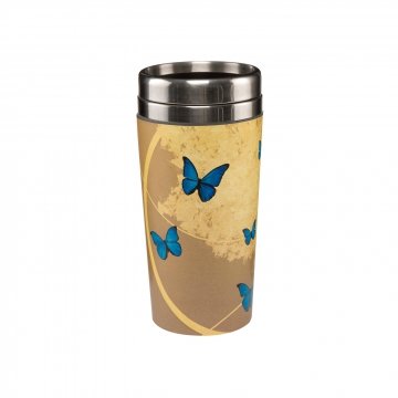 Kubek na wynos 17,5 cm - Niebieskie Motyle - Joanna Charlotte Goebel 26150541