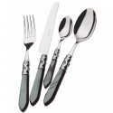 Zestaw sztućców 24 szt. czarny - Aladdin